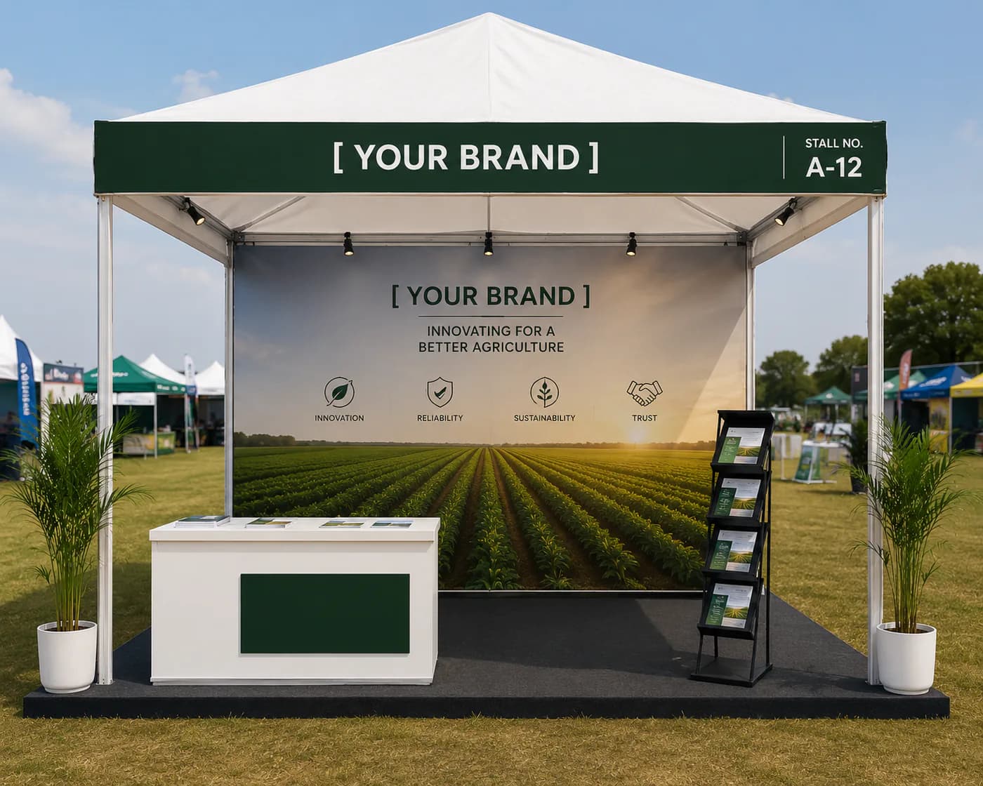 Illustrative branded 10×10 Standard Booth at Kissan AgriFest
